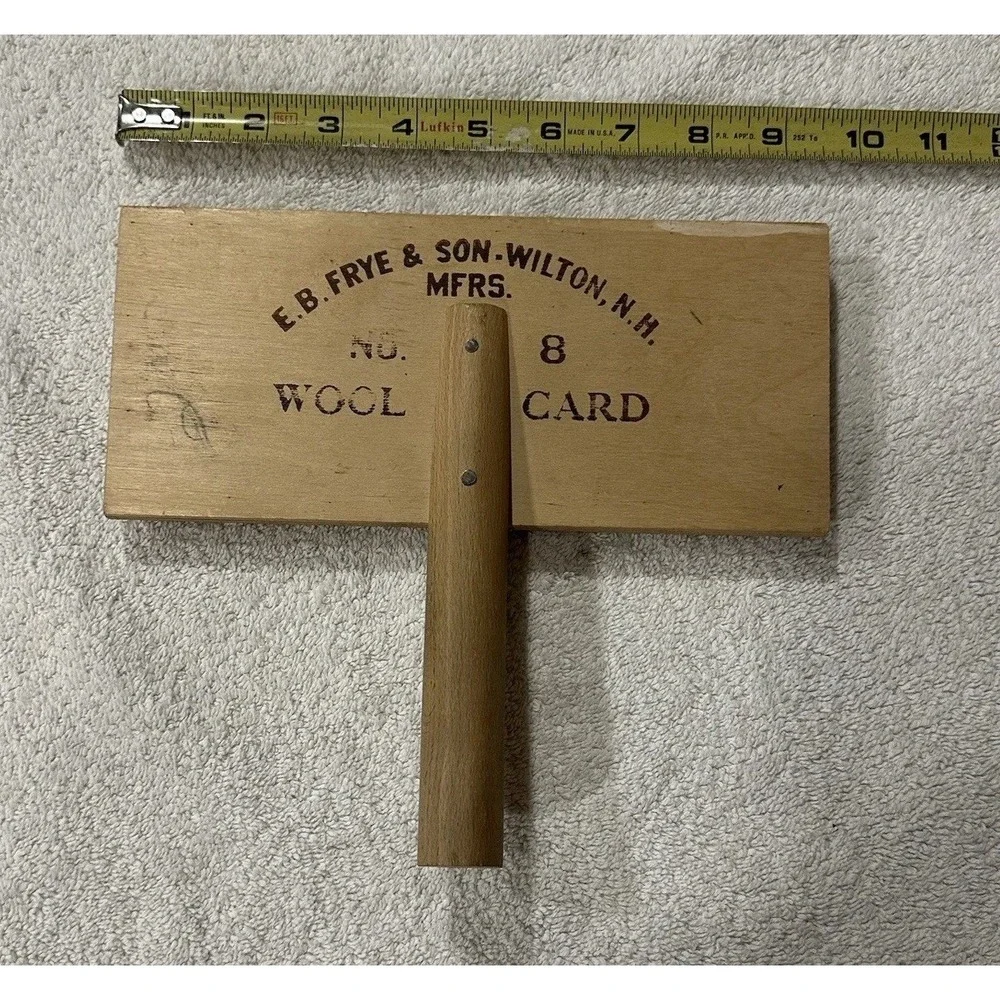 One Vintage E.B. Frye‎ & Son Wilton NH Mfrs. NO 8 (REPLACEMENT) Primitive Rustic